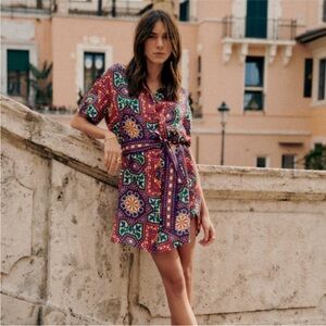 Sezane Multicolor Patterned Dress